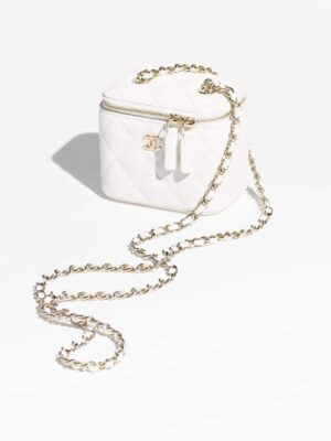 [샤넬] 미니 베니티백 캐비어 체인 금장 AP1340