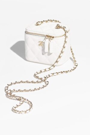 [샤넬] 미니 베니티백 캐비어 체인 금장 AP1340