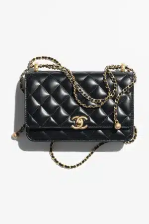 [샤넬] 체인 지갑 카프스킨 AP2289