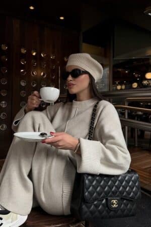 [샤넬] 클래식 라지 플랩 백 램스킨 금장 A58600