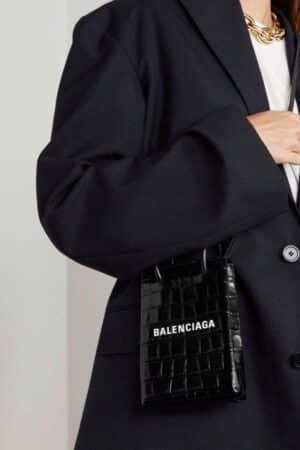 [발렌시아가] 샤이니 크록 폰홀더 미니 크로스백 593826