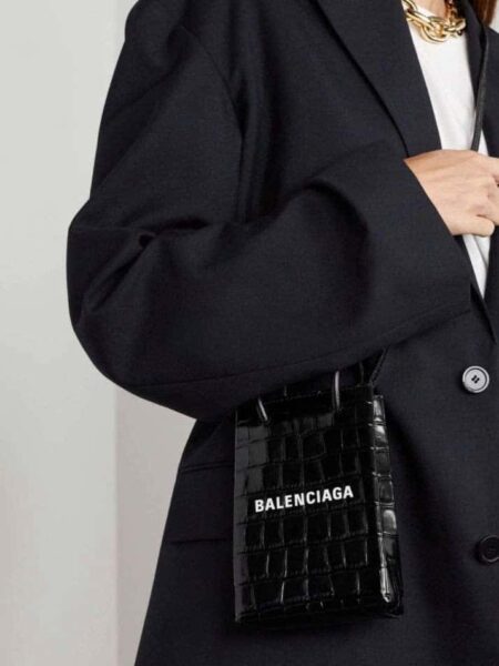 [발렌시아가] 샤이니 크록 폰홀더 미니 크로스백 593826