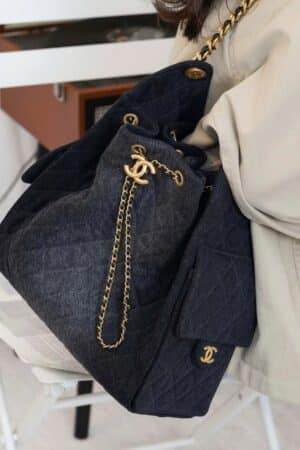 [샤넬] 25백 호보 미디엄 데님 AS5311