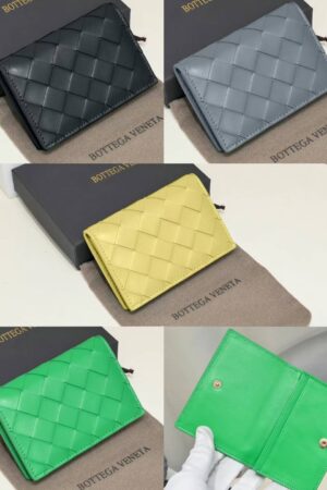 [보테가베네타] 양가죽 인트레치아토 명함 케이스 667141 (4 COLORS)