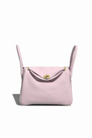 [에르메스] 린디 26cm Taurillon Clemence/ Rose Sakura - Gold