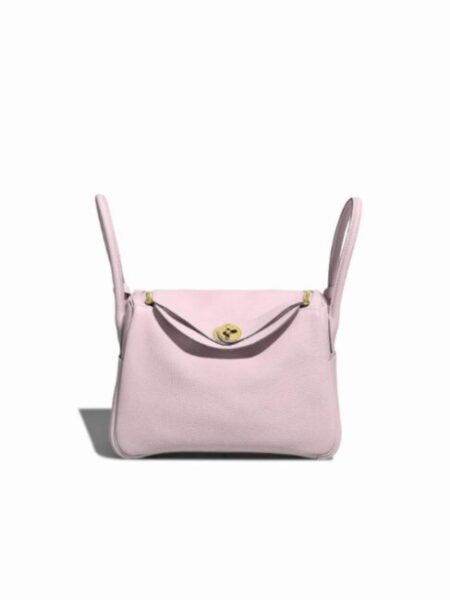 [에르메스] 린디 26cm Taurillon Clemence/ Rose Sakura - Gold