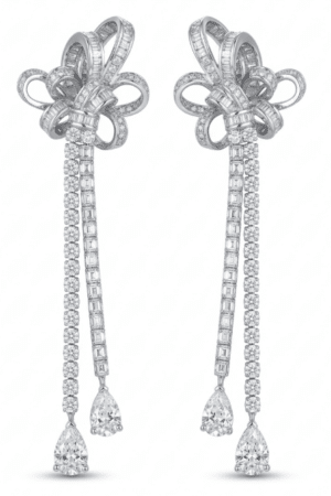 [그라프] 틸다의 보우 파베 다이아몬드 스터드 이어링