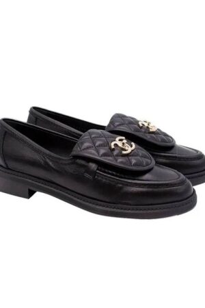 [샤넬] CC로고 턴락 퀄팅 여성용 로퍼