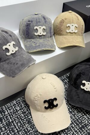 [셀린느] 트리옹프 디스트레스드 데님 베이스볼 캡 (5 COLORS)