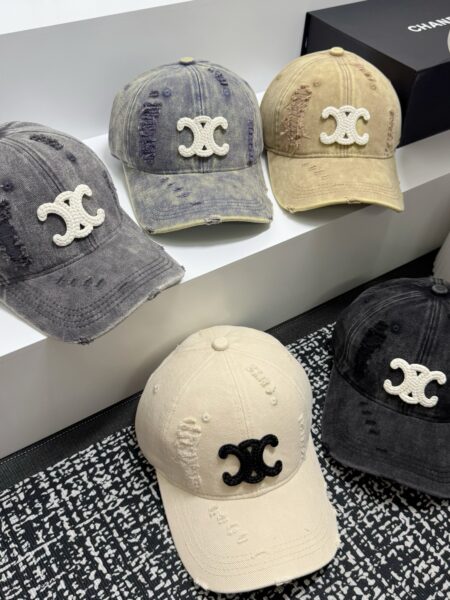 [셀린느] 트리옹프 디스트레스드 데님 베이스볼 캡 (5 COLORS)