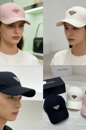 [프라다] 폴카 도트 리나일론 베이스볼 캡 (3 COLORS)