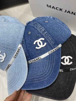 [샤넬] 데님 리본 디테일 베이스볼 캡 (3 COLORS)