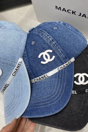 [샤넬] 데님 리본 디테일 베이스볼 캡 (3 COLORS)