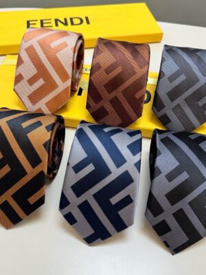 [펜디] FF 로고 실크 자카드 넥타이 (6 COLORS)
