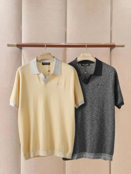 [로로피아나] 오픈 칼라 니트 폴로 (2 COLORS)