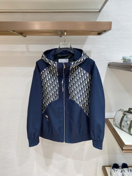 [디올] 네이비 오블리크 후드 자켓 (2 COLORS)