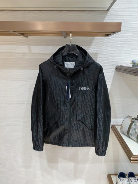 [디올] 오블리크 모티프 후드 자켓