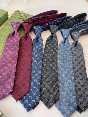 [구찌] GG 다이아몬드 패턴 실크 자카드 넥타이 (6 COLORS)