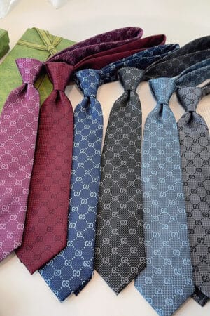 [구찌] GG 다이아몬드 패턴 실크 자카드 넥타이 (6 COLORS)