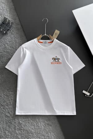 [에르메스] 자수 로고 반팔 티셔츠 (2 COLORS)