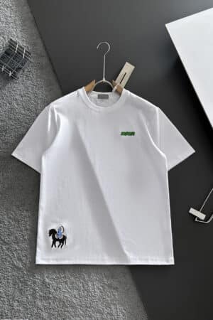 [디올] 로고 프린트 및 자수 패치 반팔 티셔츠 (2 COLORS)