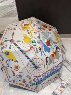 [에르메스] 애니메이션 그래픽 프린트 양우산 (3 COLORS)