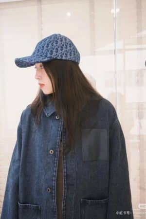 [디올] 빈티지 데님 자카드 베이스볼 캡