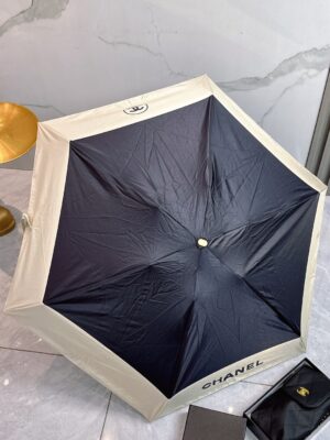 [샤넬] 투톤 로고 접이식 우산