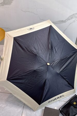 [샤넬] 투톤 로고 접이식 우산