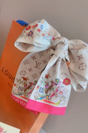 [루이비통] X 무라카미 다카시 멀티컬러 방도 스카프