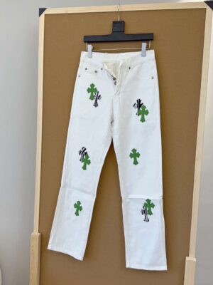 [크롬하츠] 크로스 패치 데님 팬츠