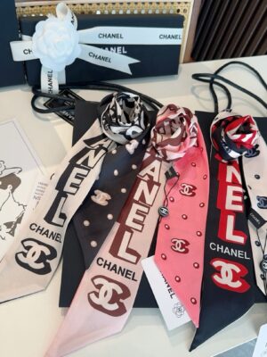 [샤넬] CC 로고 도트 헤어 밴드 스카프 (3 COLORS)