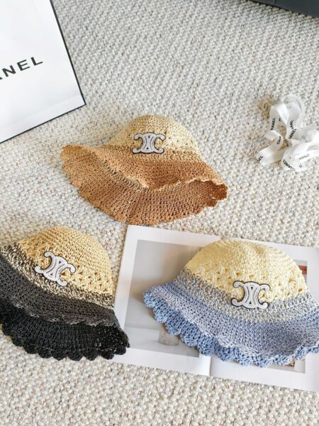 [셀린느] 트리온프 그라데이션 라피아 햇 (3 COLORS)