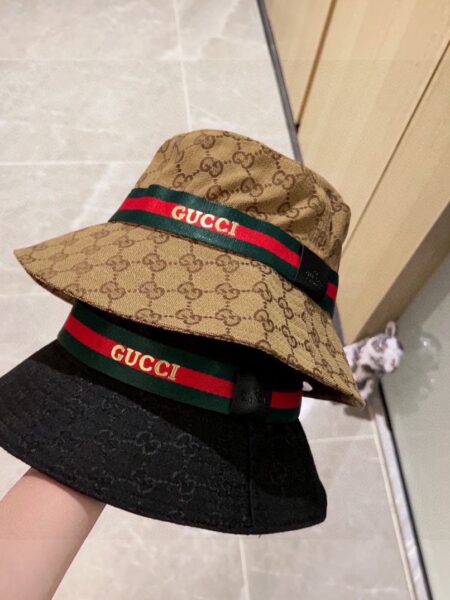 [구찌] GG 캔버스 웹 디테일 버킷햇 (2 COLORS)