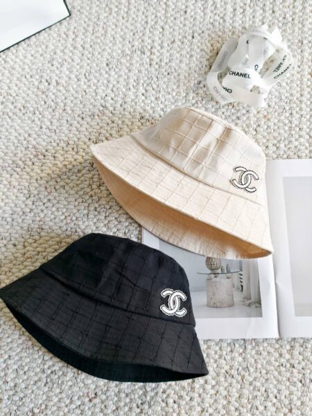 [샤넬] 체크 그리드 버킷햇 (2 COLORS)