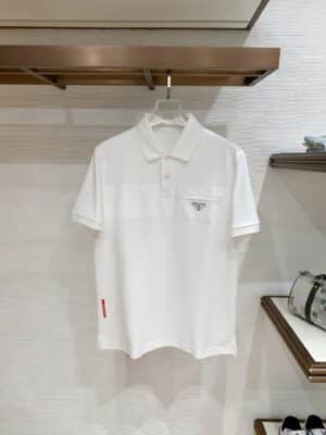 [프라다] 트라이앵글 로고 피케 폴로 셔츠 (3 COLORS)