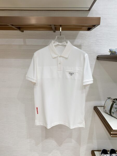 [프라다] 트라이앵글 로고 피케 폴로 셔츠 (3 COLORS)