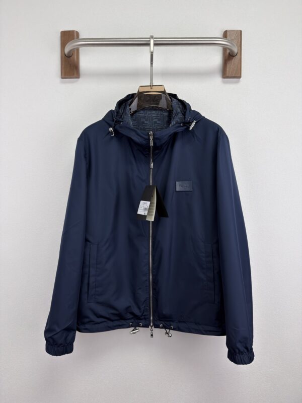 [펜디] 리버서블 FF 로고 후드 윈드브레이커