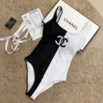 버티컬 배색 CC 수영복