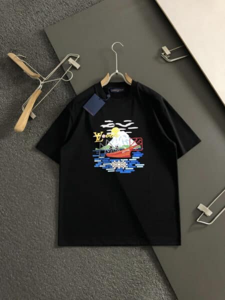 [루이비통] 그래픽 프린트 반팔 티셔츠 (2 COLORS)