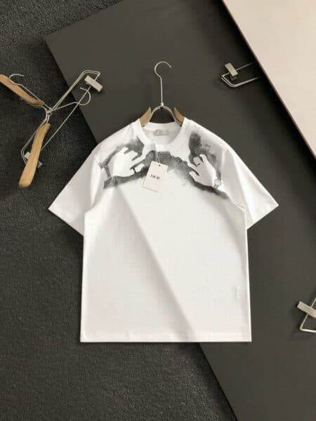 [디올] 핸드 그래픽 프린트 티셔츠 (2 COLORS)