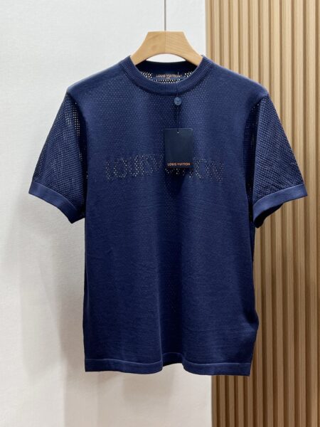 [루이비통] 로고 메쉬 니트 반팔 티셔츠