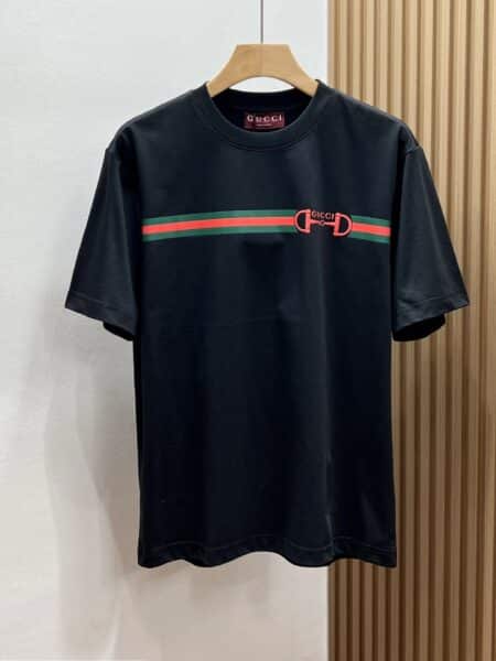 [구찌] 웹 디테일 호스빗 로고 반팔 티셔츠  (2 COLORS)