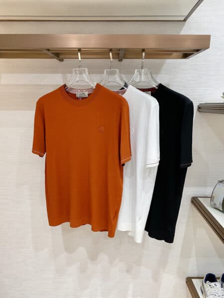 [에르메스] 호스 헤드 자수 반팔 니트 (3 COLORS)