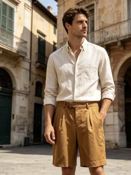 [톰포드] 실크 코튼 드릴 비스포크 쇼츠 (2 COLORS)