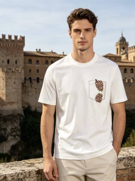 [펜디] FF 로고 선글라스 포켓 티셔츠