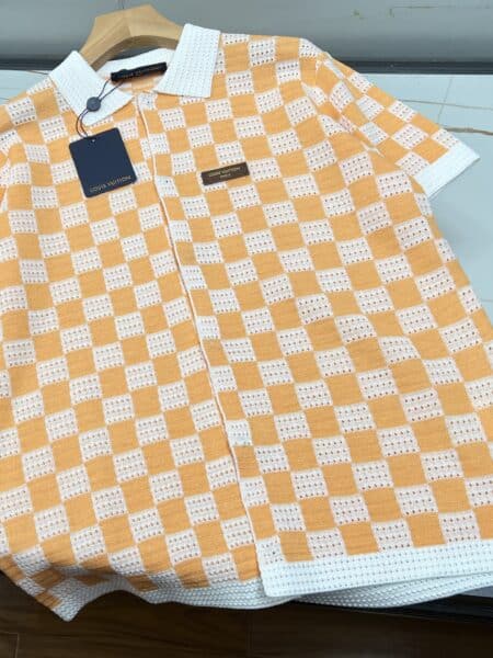 [루이비통] 다미에 패턴 니트 폴로 셔츠