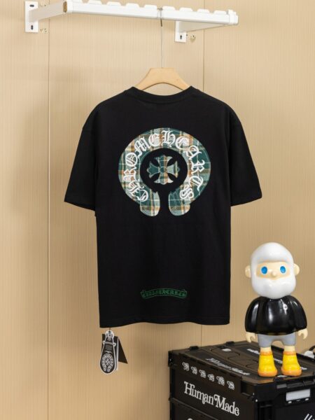 [크롬하츠] 체크 로고 티셔츠