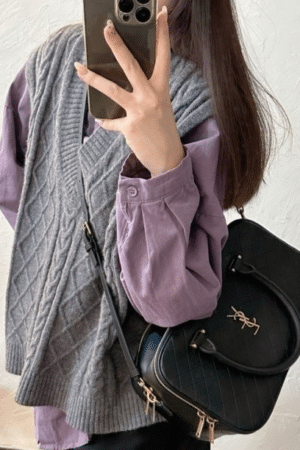 [생로랑] 라이아 퀼팅 램스킨 더플백 766785