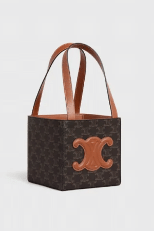 [셀린느] 트리옹프 퀴르 캔버스 앤 카프스킨 미디엄 박스백 199202